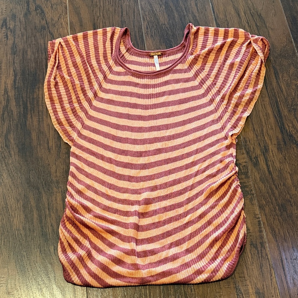 FP Movement by Free People Striped Pink and Orange Top
